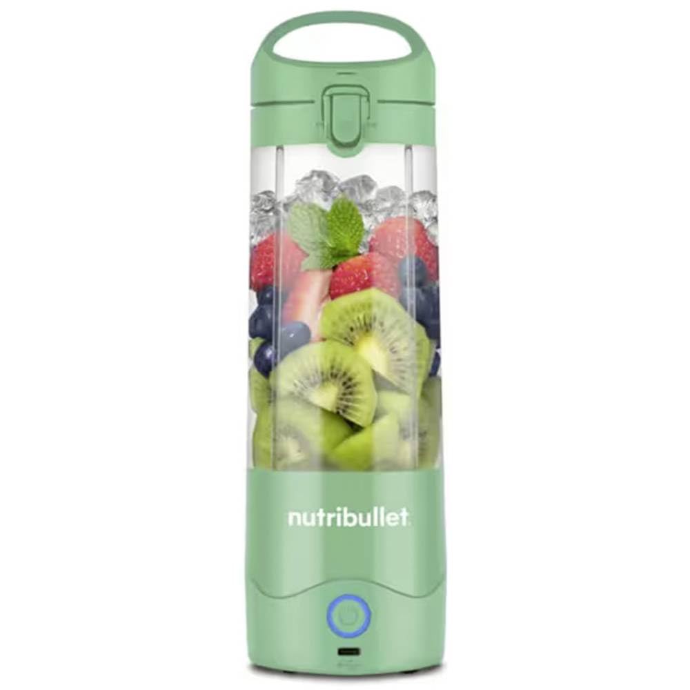 Nutribullet NBP003B Portable Mixer, 475ml, BPA Free Tritan Cup, Mini Mixing Machine with 4 Point Stainless Steel Blade, Multi-Function Mixer, USB-C Charger, 15+ Mixing Processes Black