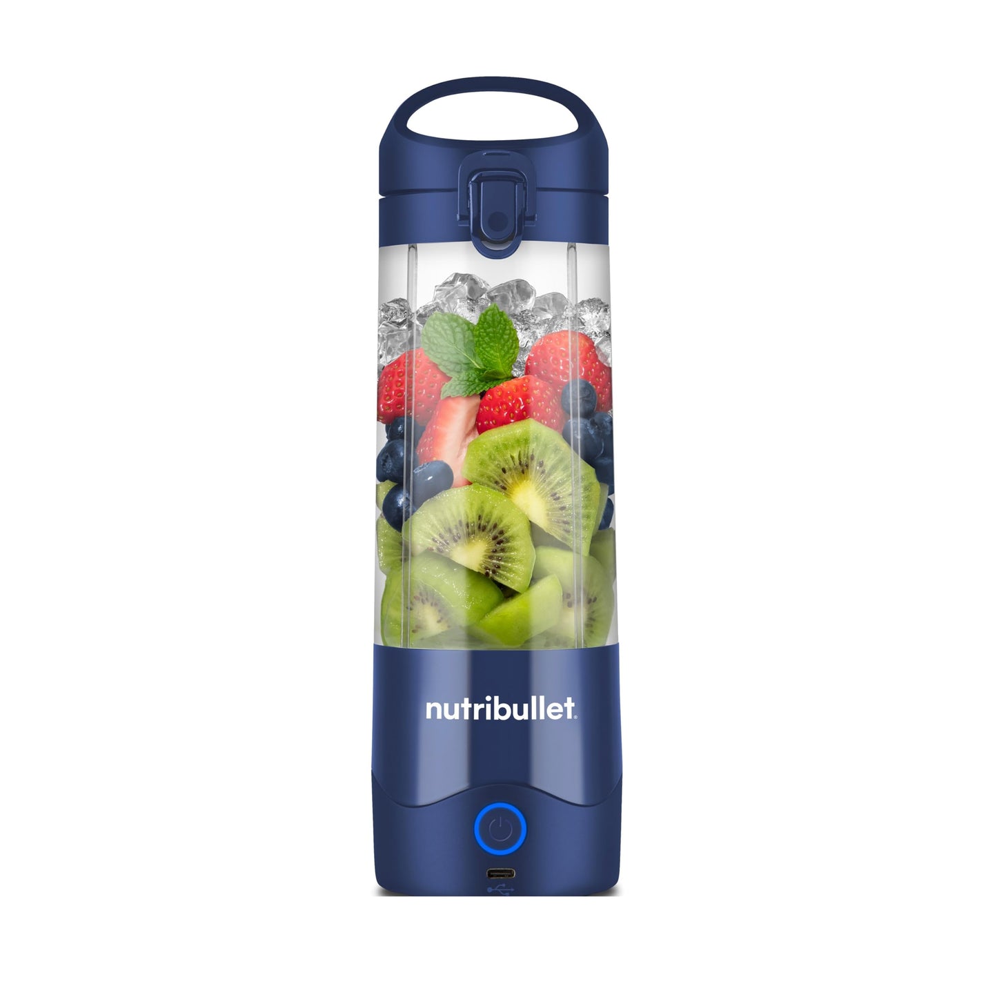 Nutribullet NBP003B Portable Mixer, 475ml, BPA Free Tritan Cup, Mini Mixing Machine with 4 Point Stainless Steel Blade, Multi-Function Mixer, USB-C Charger, 15+ Mixing Processes Black