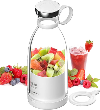 Fresh Juice Portable Blender for Smoothies, Personal Blender, Portable Wireless Rechargeable USB Sports Camping Fitness (Pink)